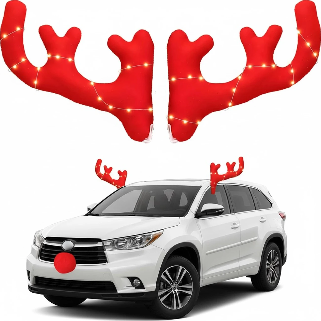 Car Accessories Xmas - Natal carro rena antler decoração do