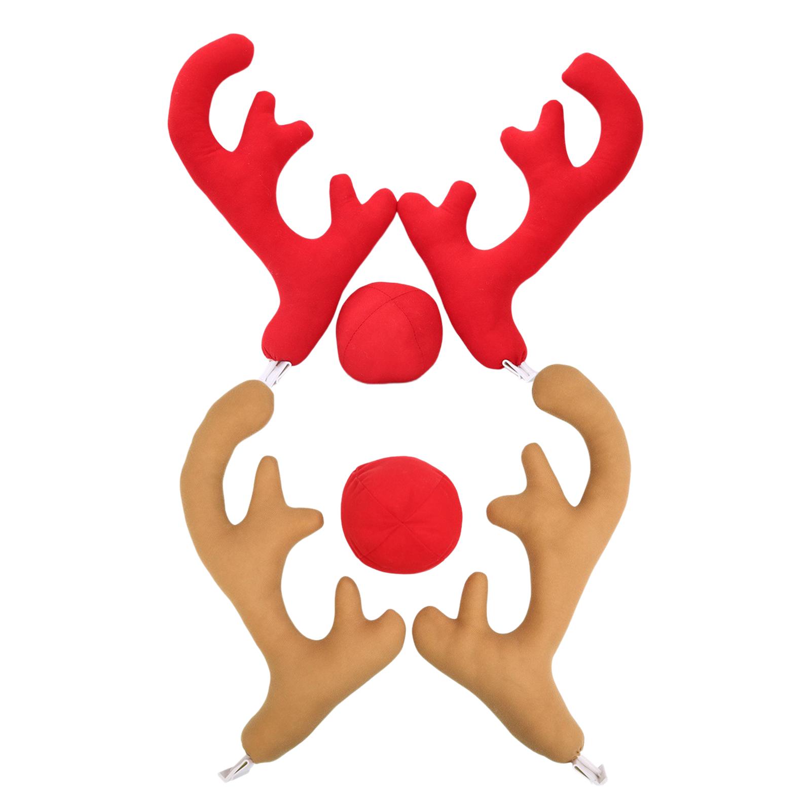 Car Accessories Xmas - Conjunto de enfeites de rena de