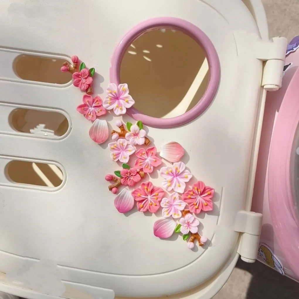Adesivo 3D DIY Flor de Pessegu - Car Accessories Sticker avaliação e preço
