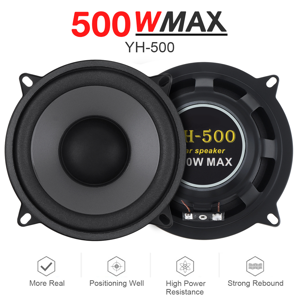 5 Polegada 400w / 500w 2 vias  - Car Accessories Sound System avaliação e preço