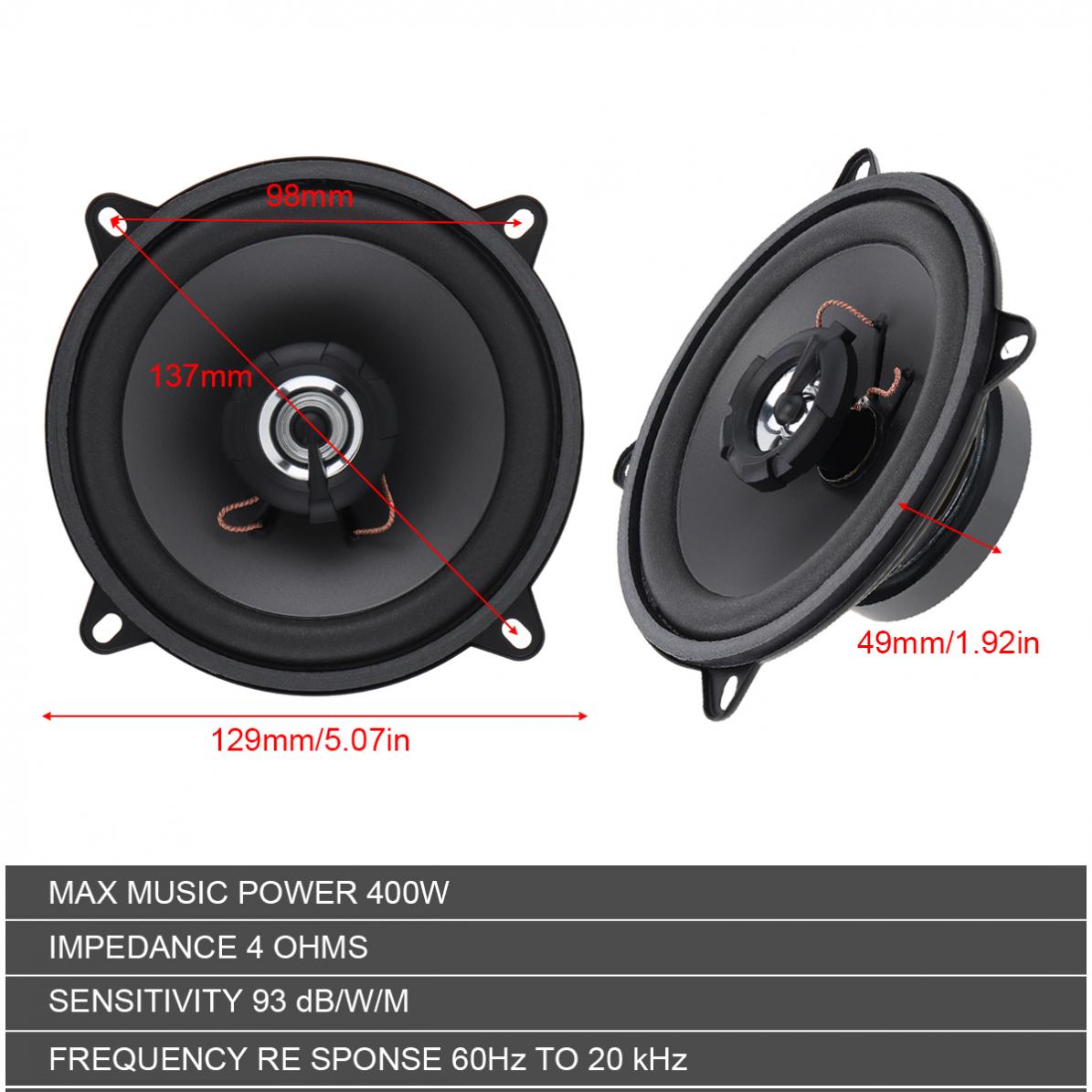 5 Polegada 400w / 500w 2 vias  - Car Accessories Sound System avaliação e preço
