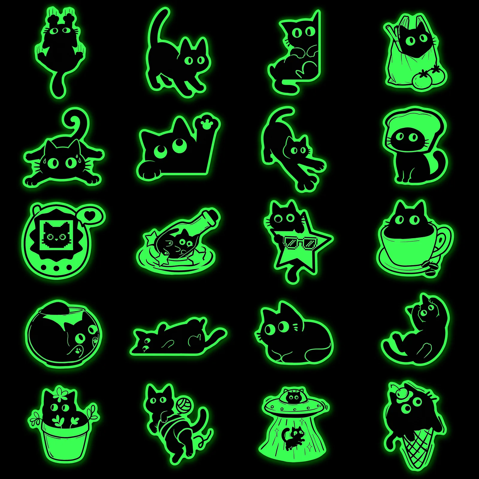 20 Adesivos de Gato Preto que  - Car Accessories List avaliação e preço