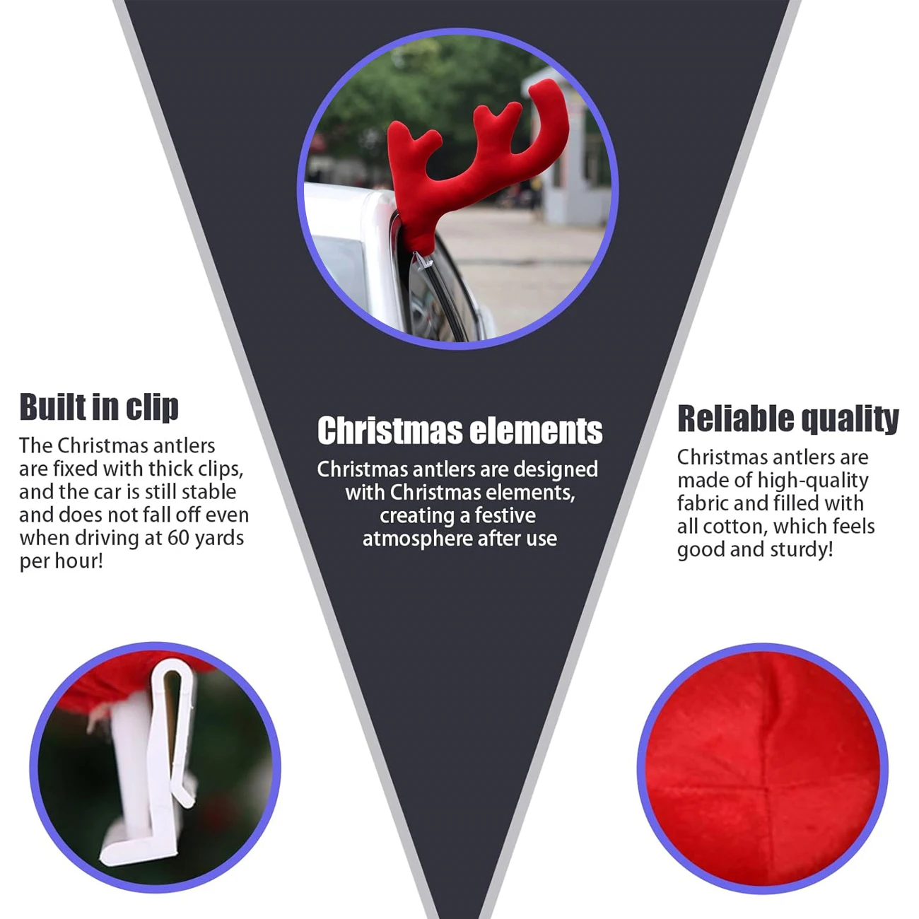 Natal carro rena antler decora - Car Accessories Xmas avaliação e preço