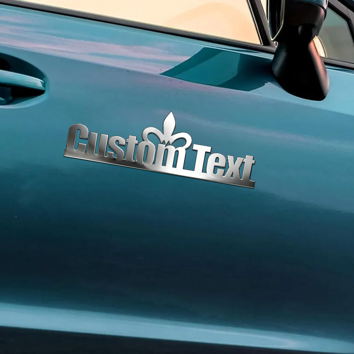 Fonte clássica chique coroa de - Car Accessories Sticker avaliação e preço