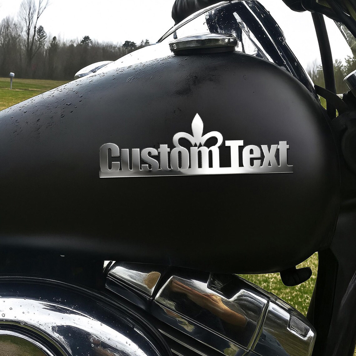 Fonte clássica chique coroa de - Car Accessories Sticker avaliação e preço